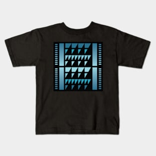 “Dimensional Forest (2)” - V.3 Blue - (Geometric Art) (Dimensions) - Doc Labs Kids T-Shirt